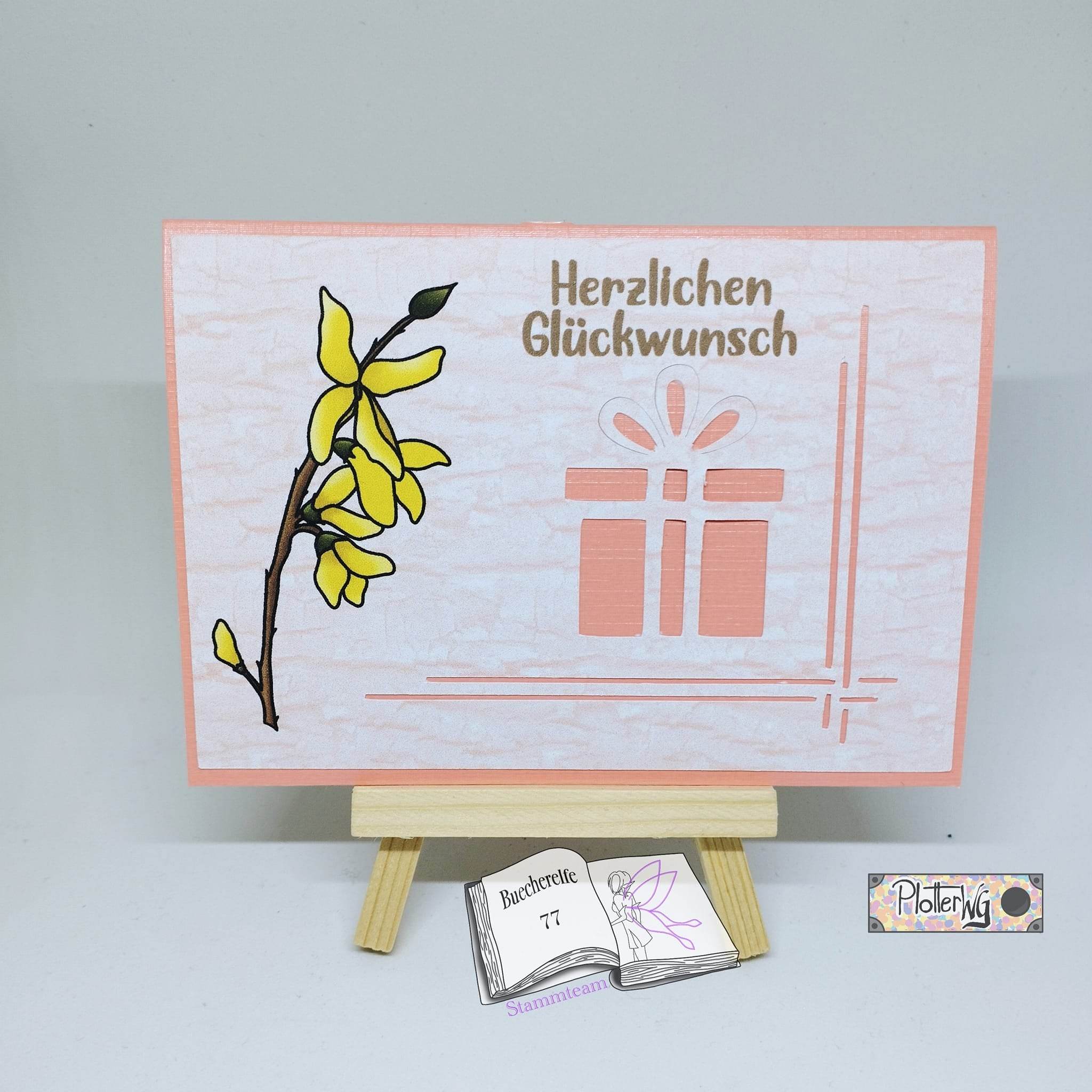 Plotterdatei Widder Willi mit Forsythie Sublimation, Digistamp, Digipaper ! - Sewando