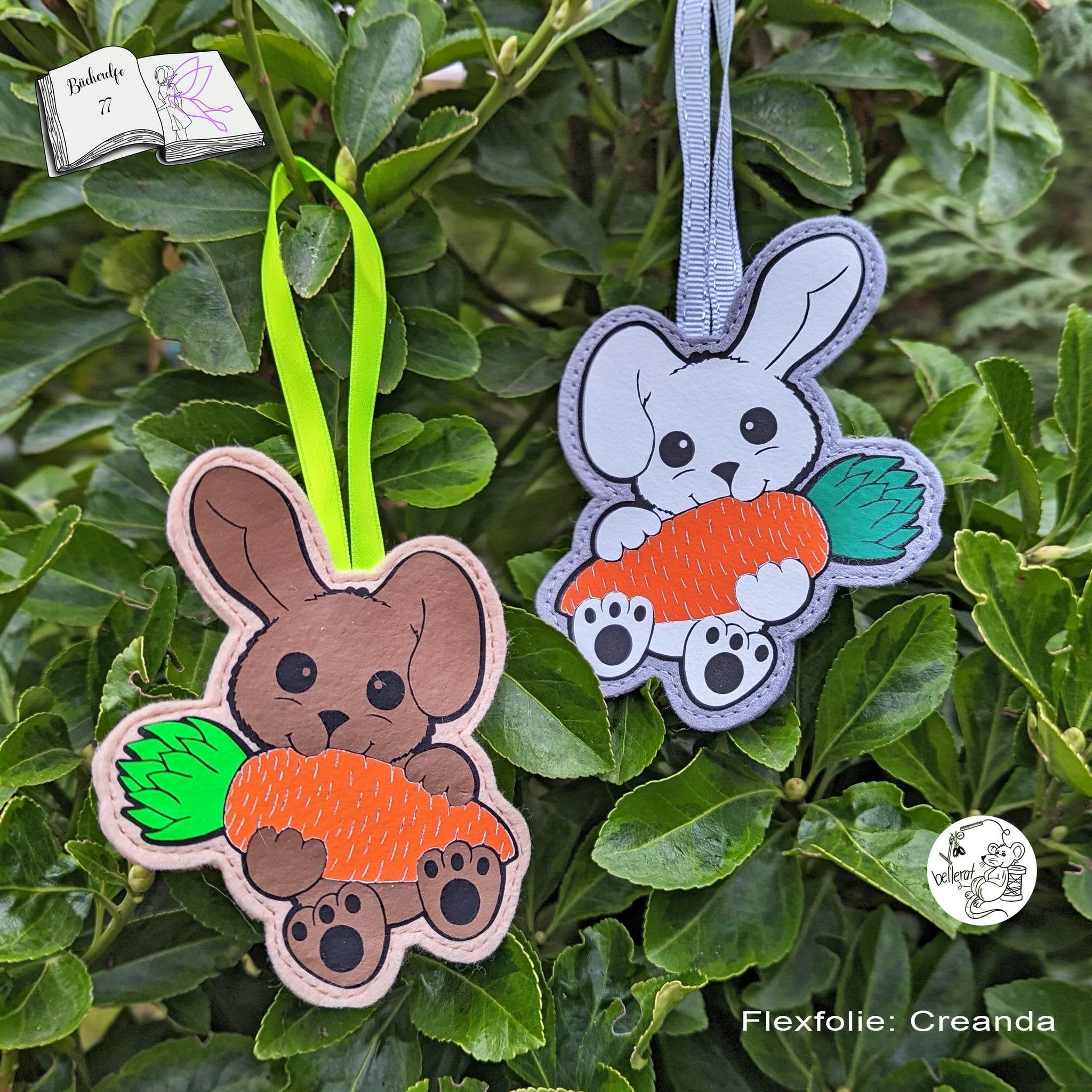 Digiset Hase Hoppla Plotterdatei, Sublimation, Digistamp, Digipaper - Sewando