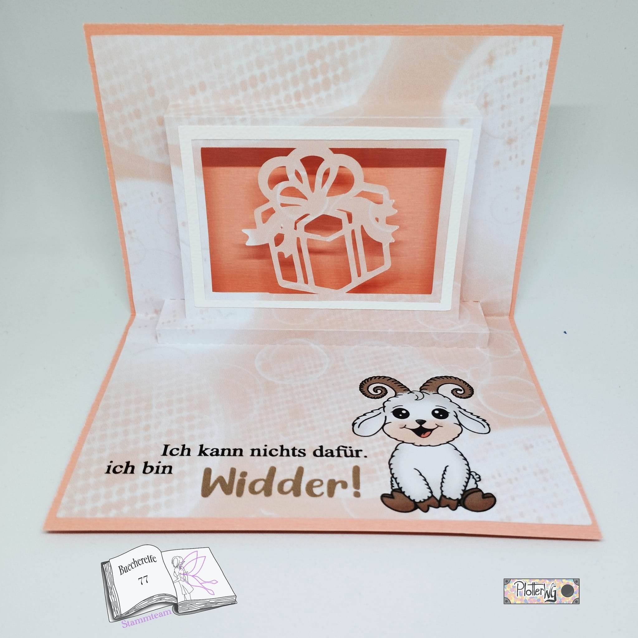 Plotterdatei Widder Willi mit Forsythie Sublimation, Digistamp, Digipaper ! - Sewando