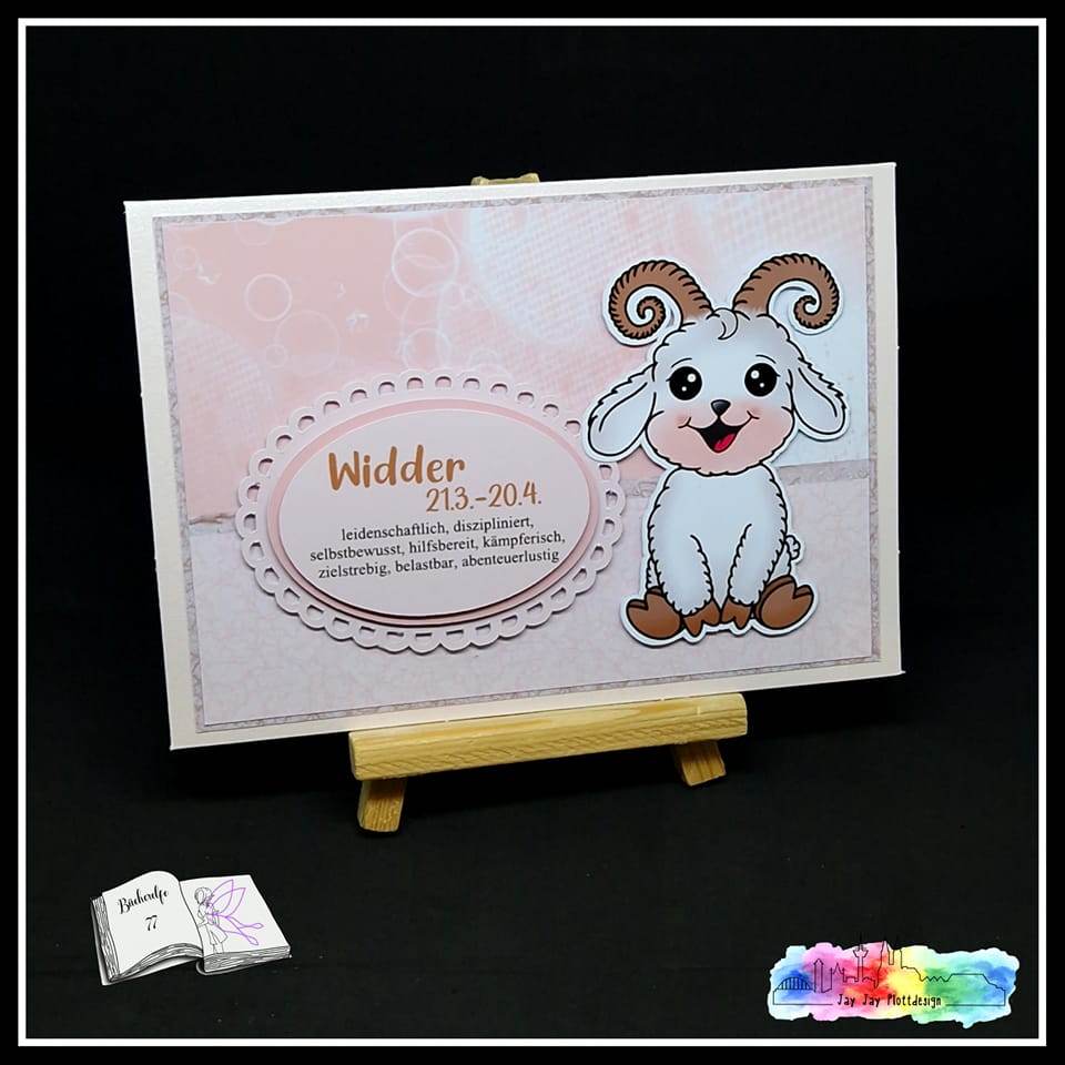 Plotterdatei Widder Willi mit Forsythie Sublimation, Digistamp, Digipaper ! - Sewando