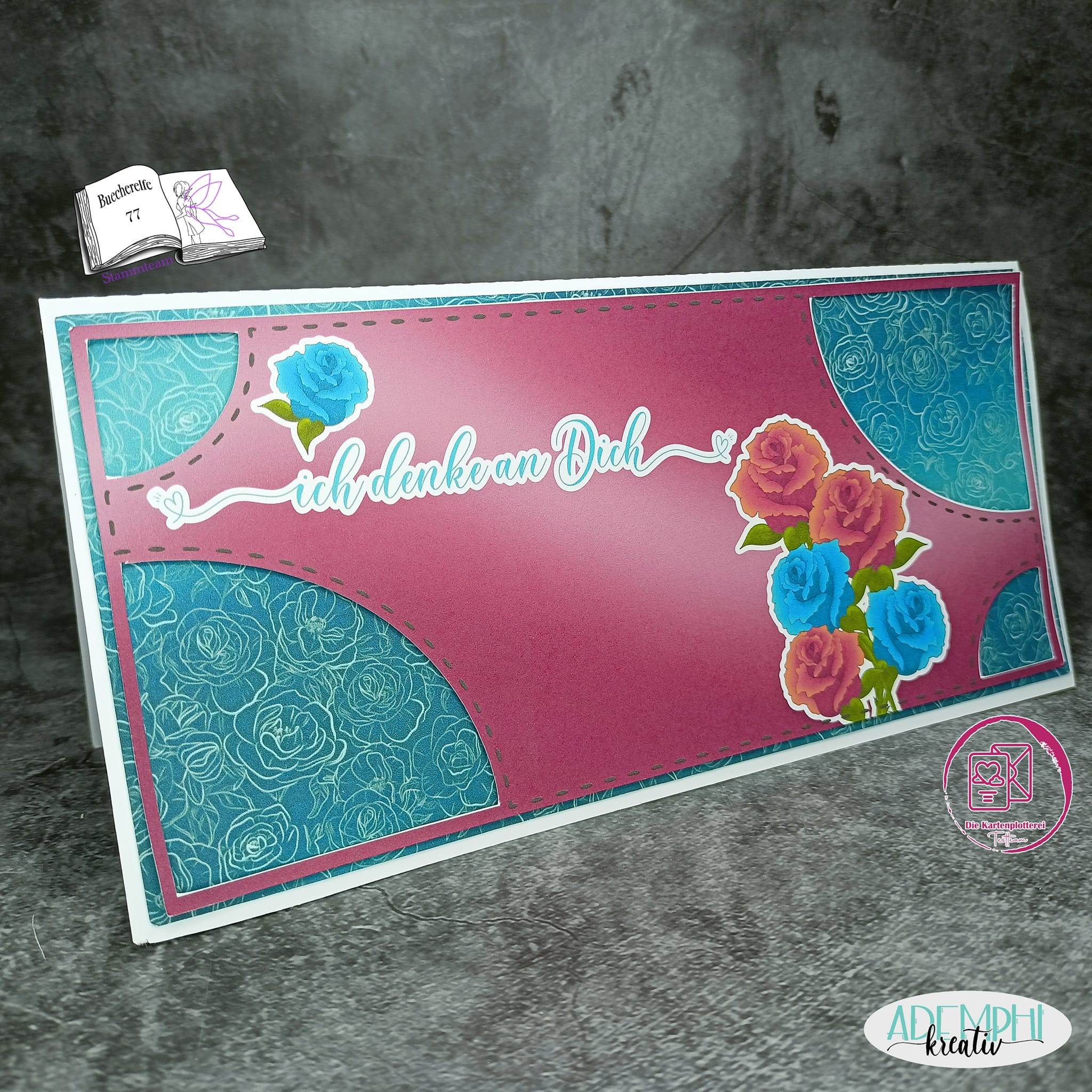 Plotterdatei Rosenbanner Sublimation, Digistamp, Digipaper ! - Sewando