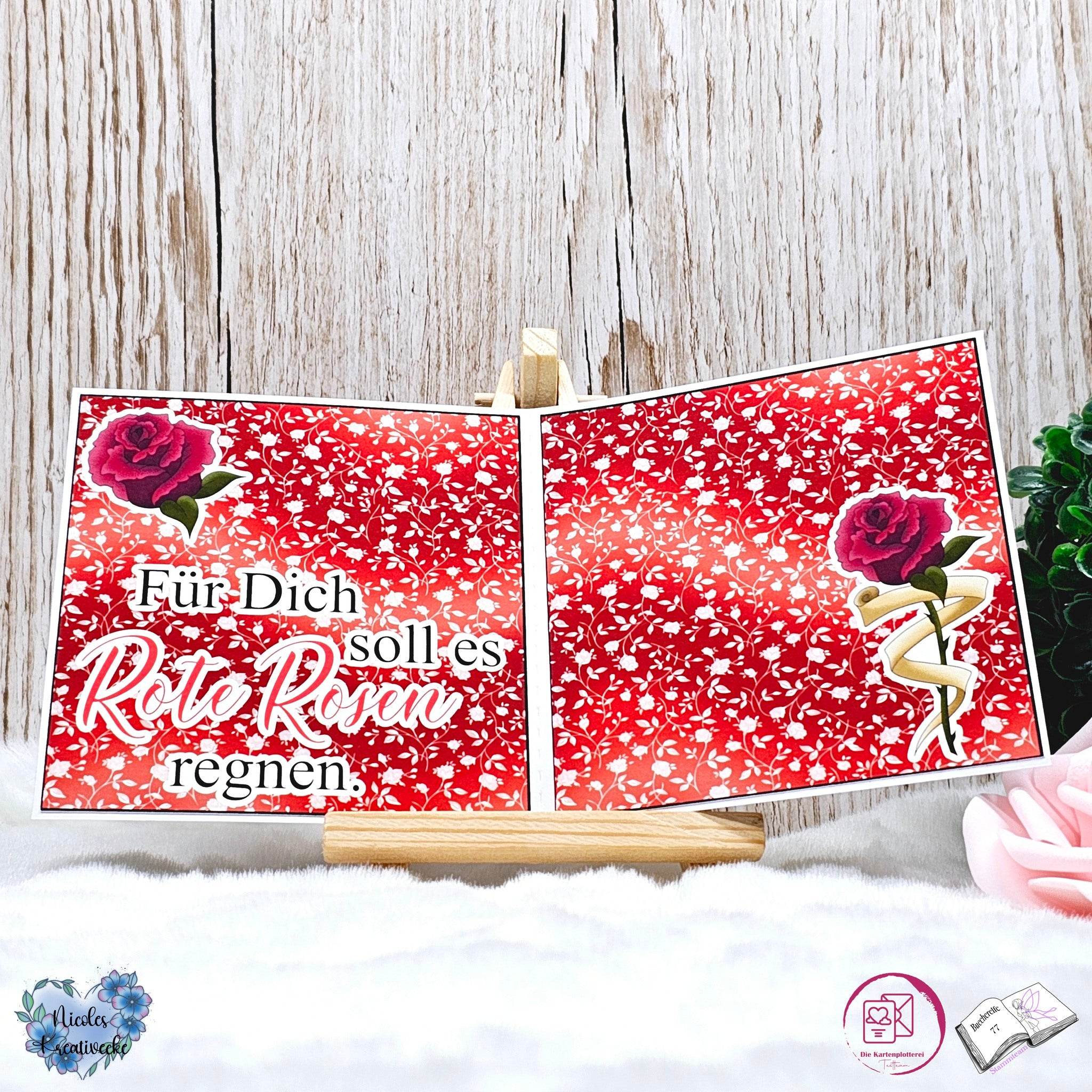 Digiset Rosenbanner Plotterdatei, Sublimation, Digistamp, Digipaper - Sewando