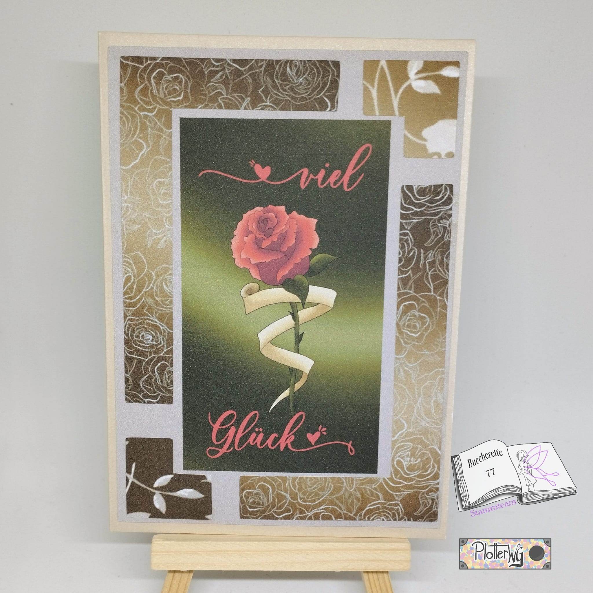 Digiset Rosenbanner Plotterdatei, Sublimation, Digistamp, Digipaper - Sewando