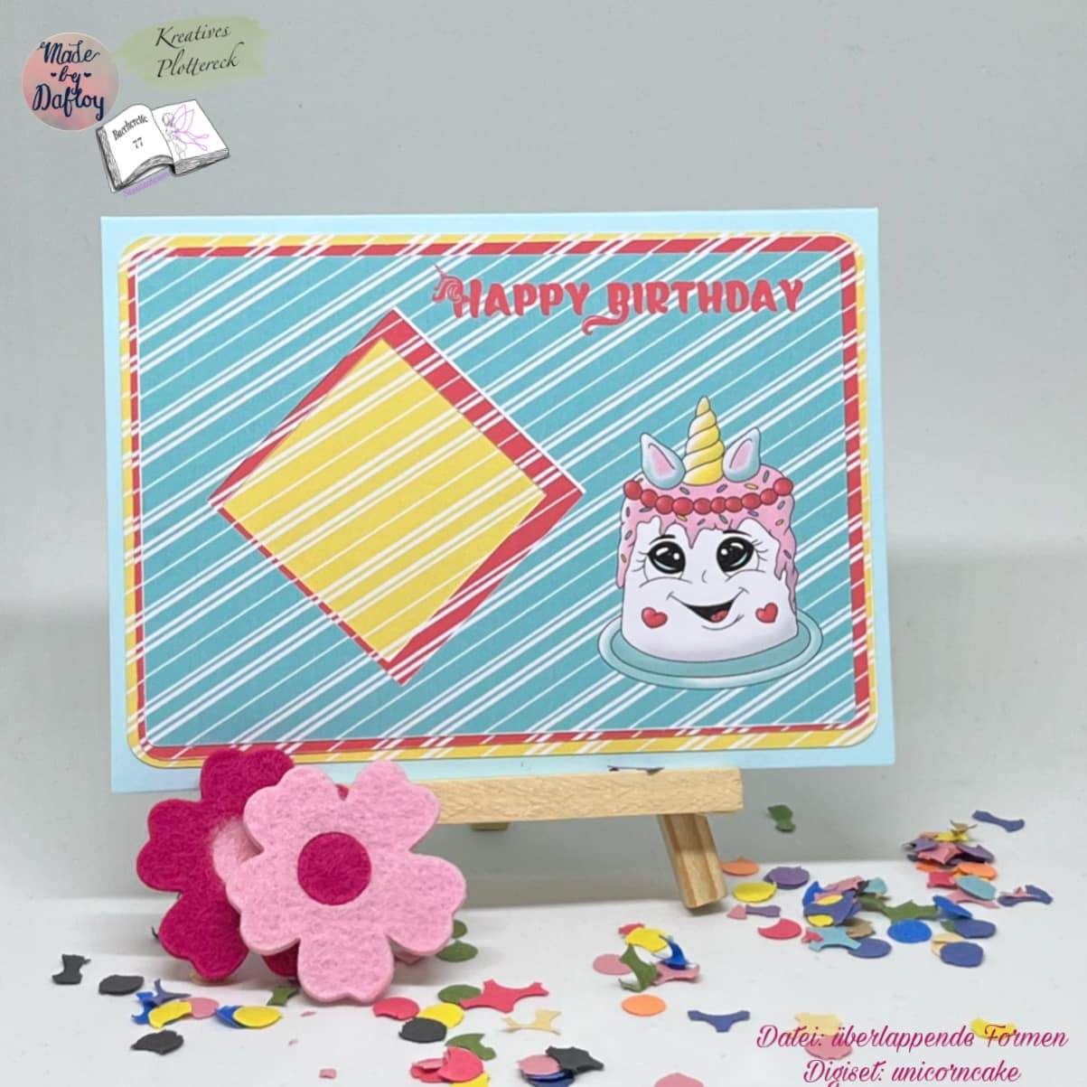 Plotterdatei Unicorncake Sublimation, Digistamp, Digipaper ! - Sewando