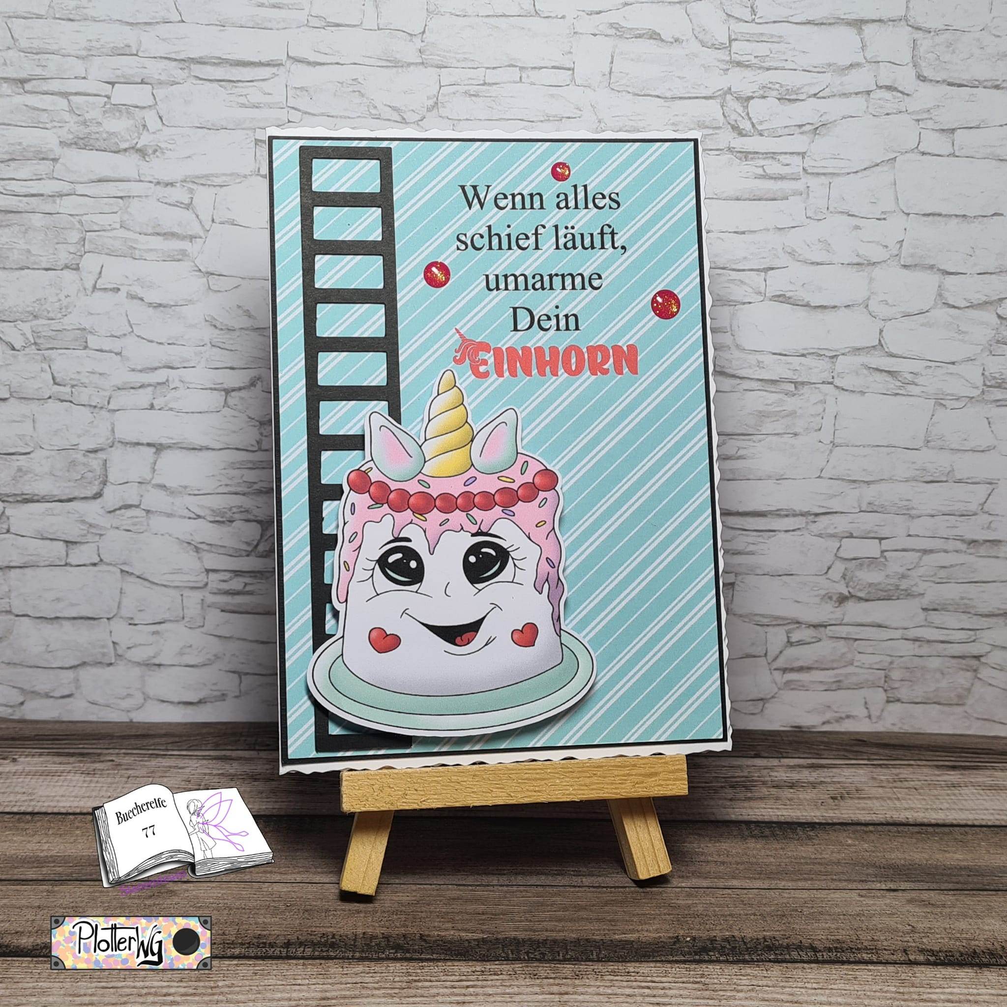 Plotterdatei Unicorncake Sublimation, Digistamp, Digipaper ! - Sewando