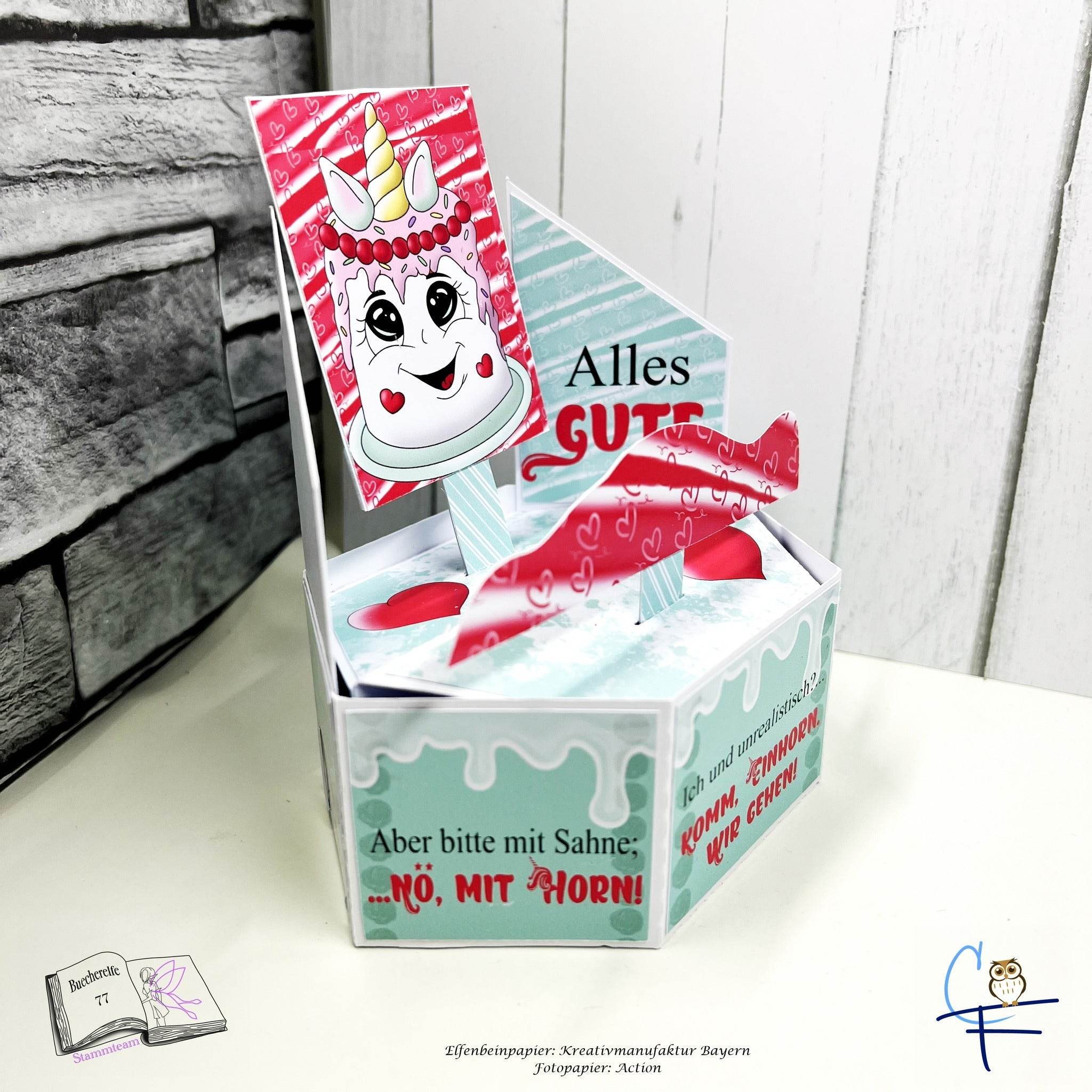 Digiset Unicorncake Plotterdatei, Sublimation, Digistamp, Digipaper ! - Sewando