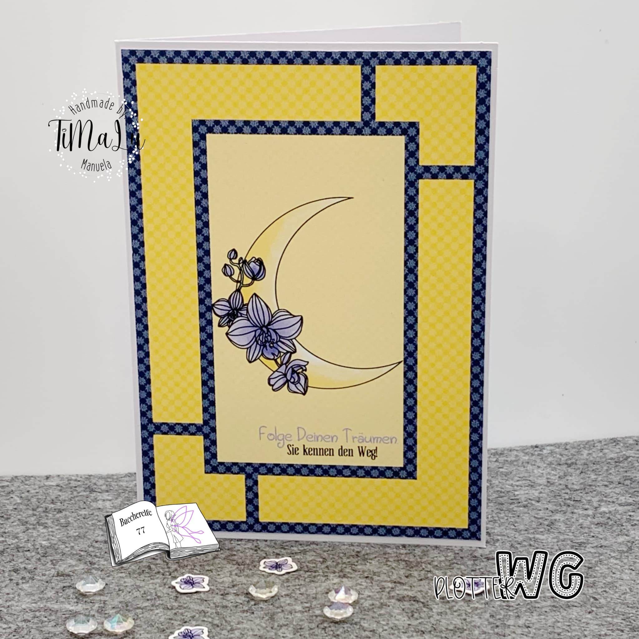Digiset Blumenmond, Digistamp, Digipaper, Plotterdatei, Sublimation, Druck - Sewando