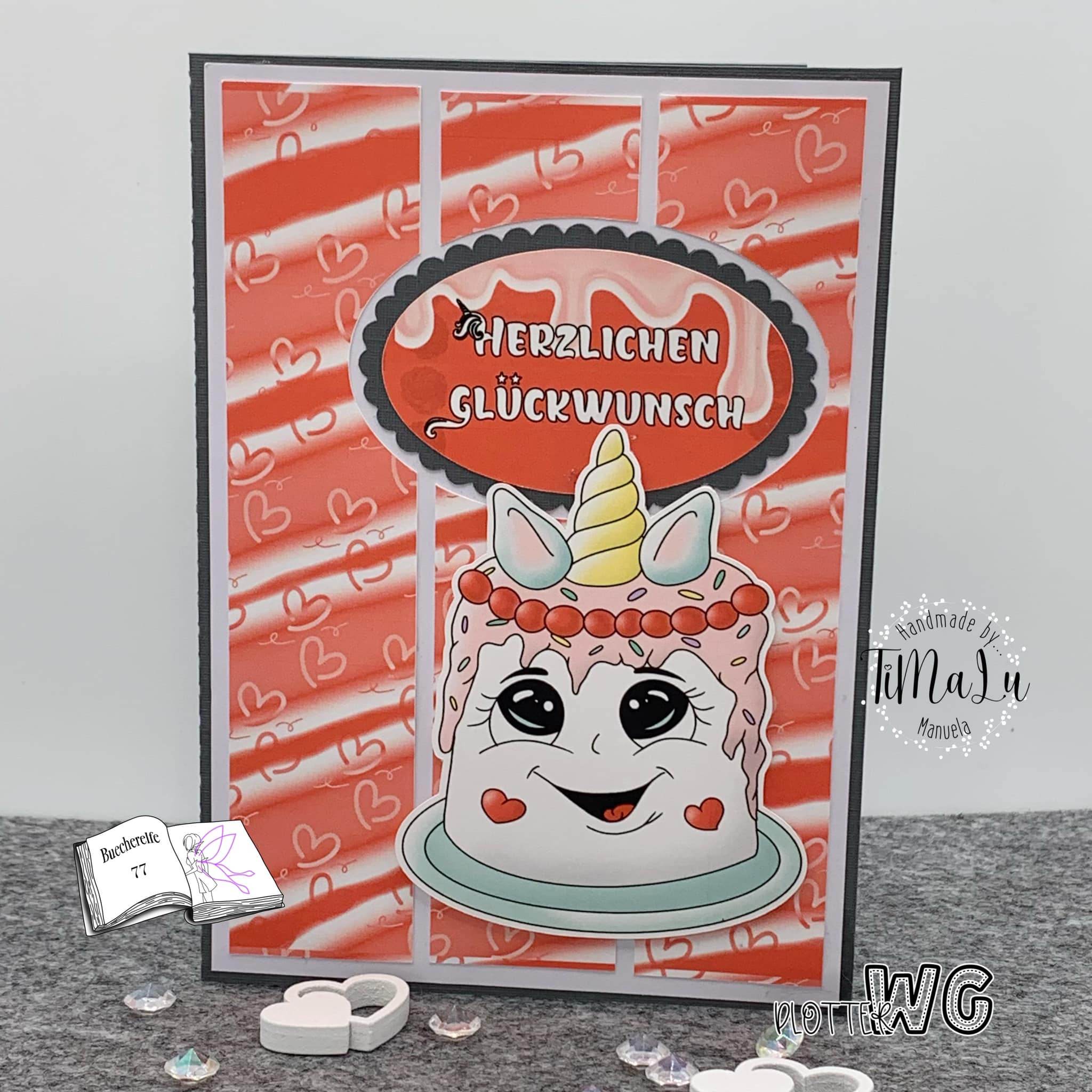 Plotterdatei Unicorncake Sublimation, Digistamp, Digipaper ! - Sewando