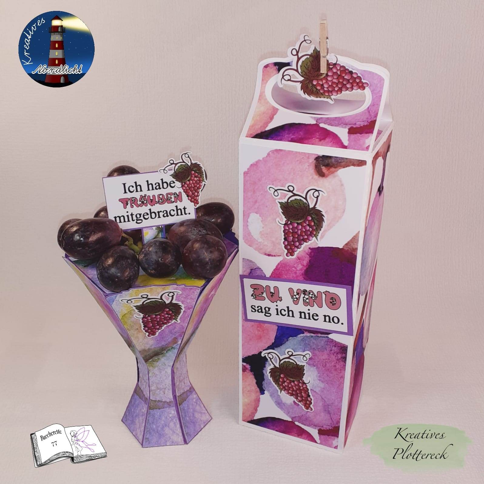 Digiset Weintrauben Plotten, Sublimation, Drucken, Digistamp, Digipaper ! - Sewando