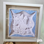 Shadow Box Ast mit Vogel Plotterdatei, Laserdatei, Basteln - Sewando