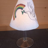 Stickdatei - Lampenschirm "Taube & Regenbogen"