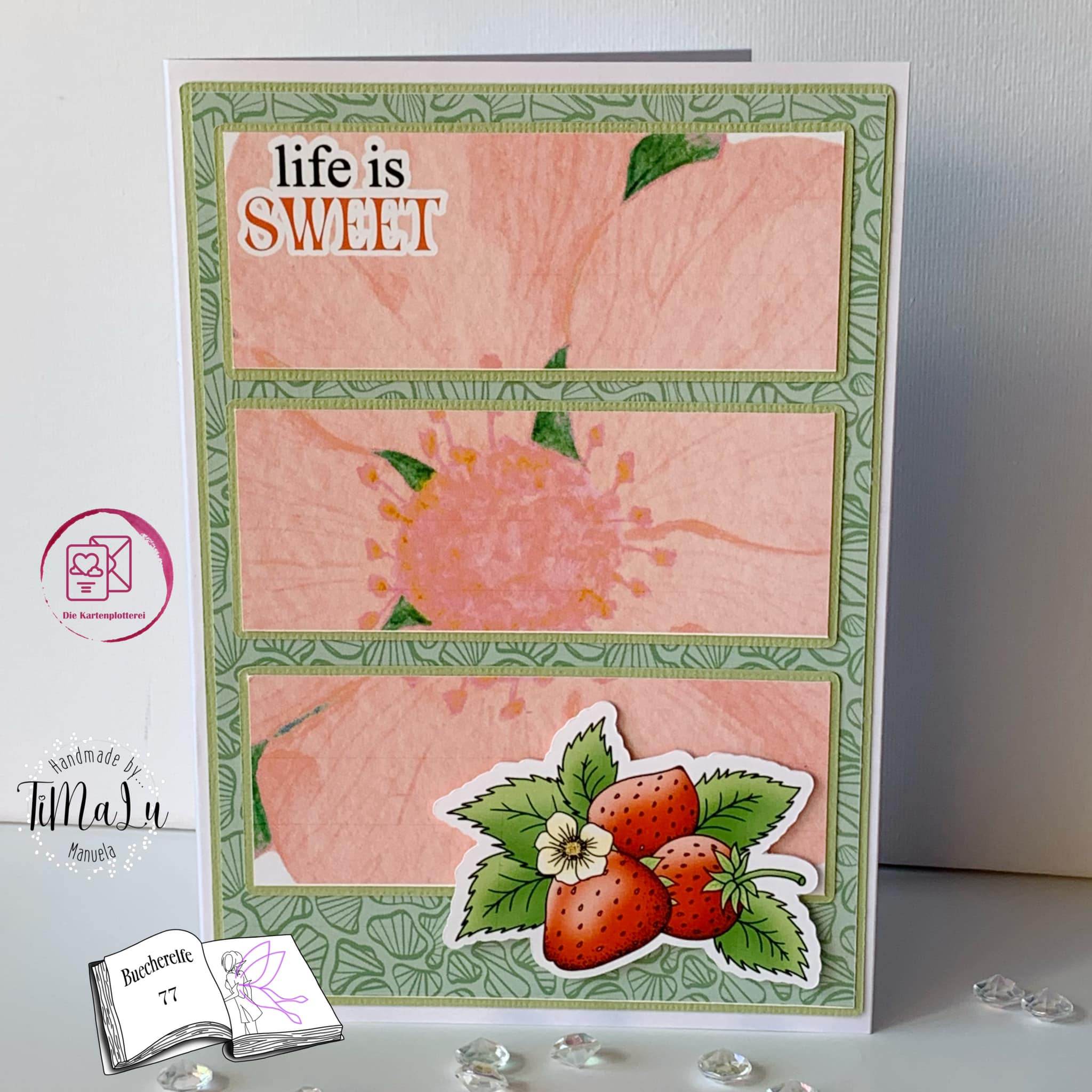 Digiset Erdbeere, Digistamp, Digipaper, Plotterdatei, Sublimation, Druck - Sewando