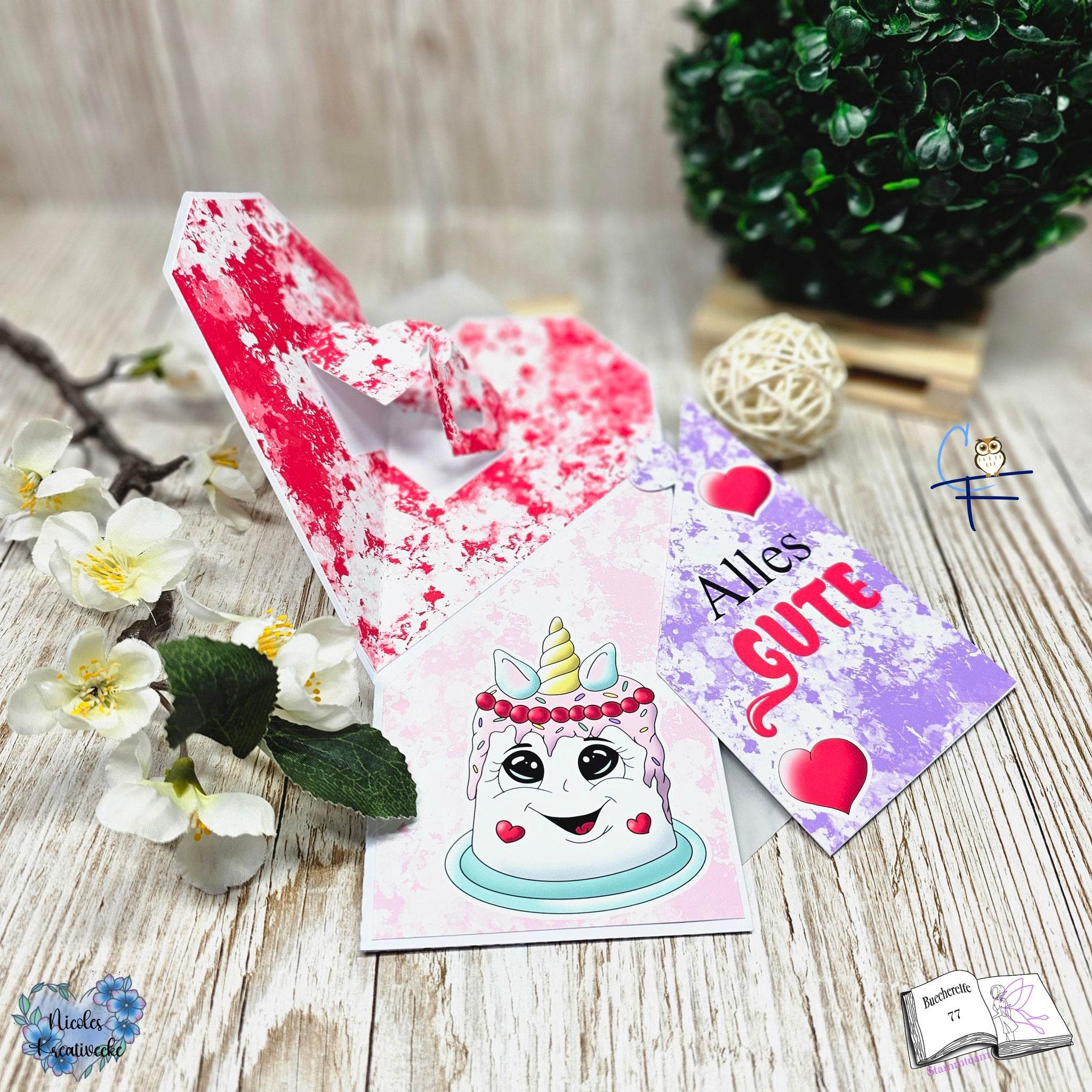 Plotterdatei Unicorncake Sublimation, Digistamp, Digipaper ! - Sewando