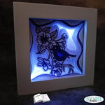 Shadow Box Ast mit Vogel Plotterdatei, Laserdatei, Basteln - Sewando