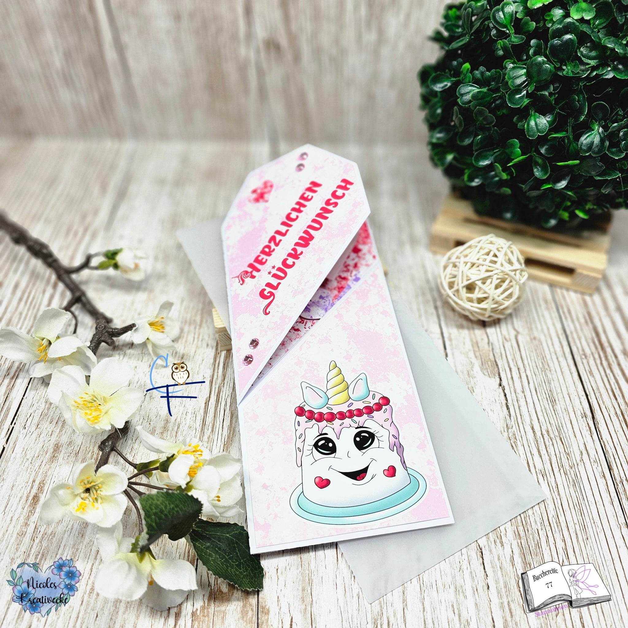 Plotterdatei Unicorncake Sublimation, Digistamp, Digipaper ! - Sewando