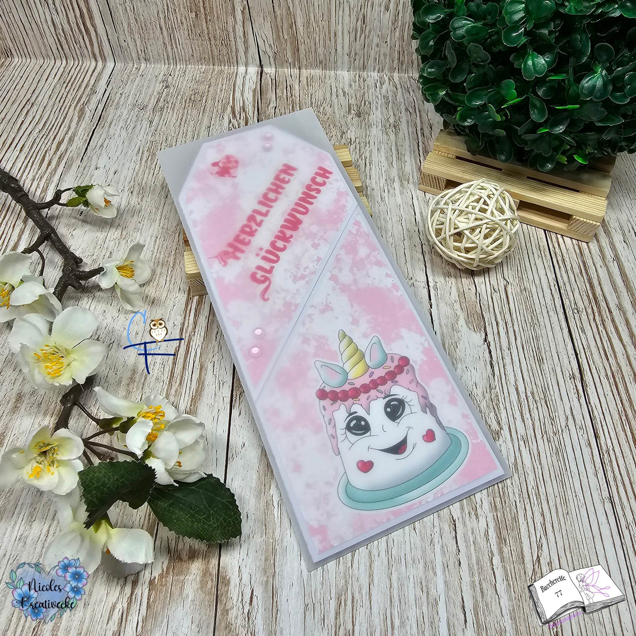 Digiset Unicorncake Plotterdatei, Sublimation, Digistamp, Digipaper ! - Sewando