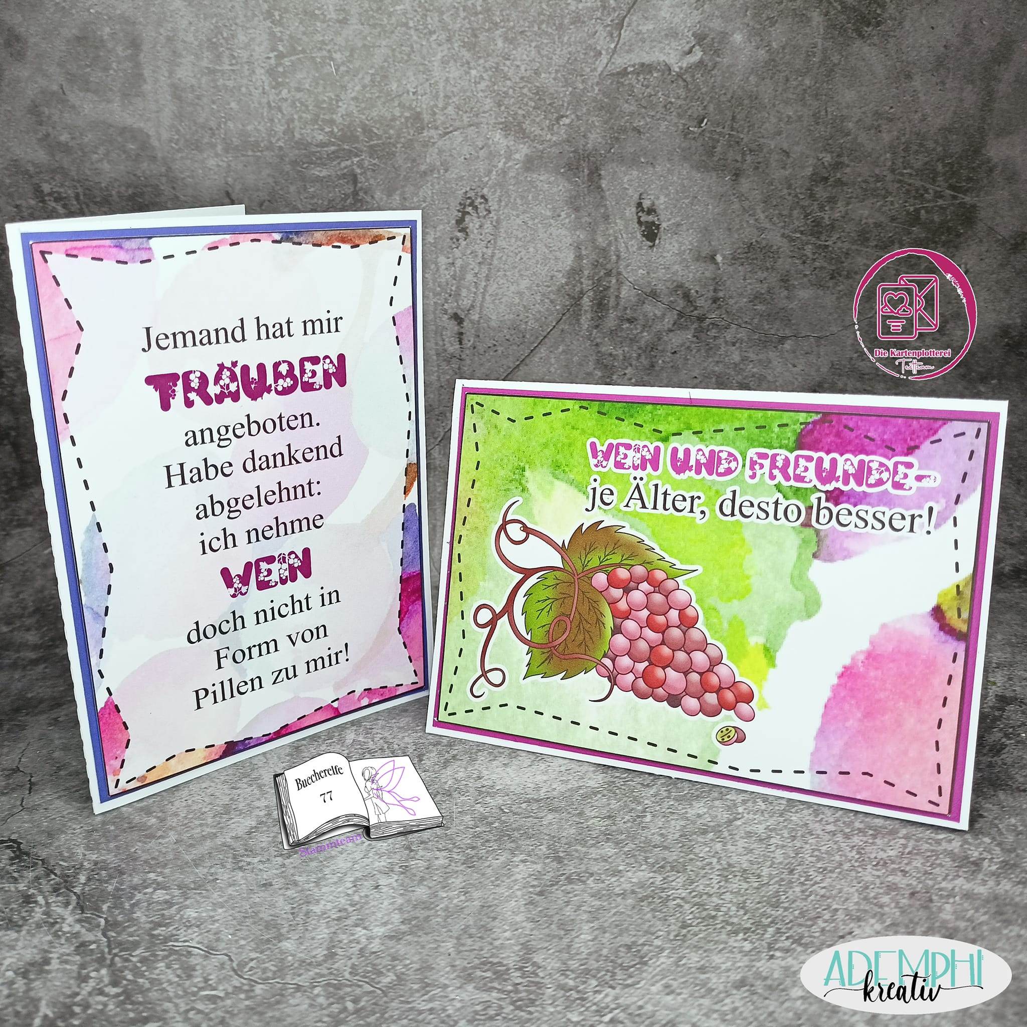 Digiset Weintrauben Plotten, Sublimation, Drucken, Digistamp, Digipaper ! - Sewando
