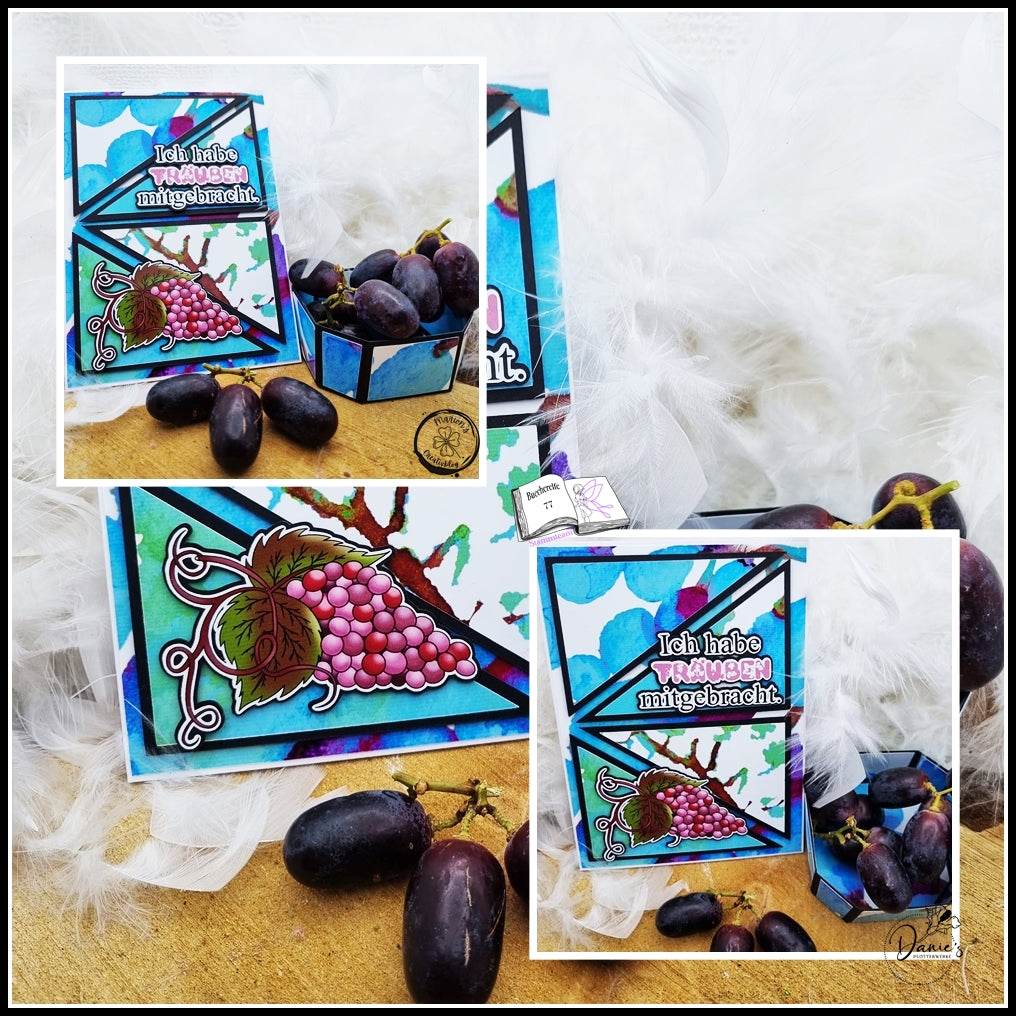 Digiset Weintrauben Plotten, Sublimation, Drucken, Digistamp, Digipaper ! - Sewando