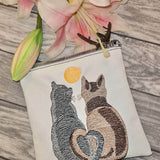 Katzen Stickdatei – zwei Seelen, ein Herz für deine Stickmaschine - Sewando