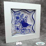 Shadow Box Ast mit Vogel Plotterdatei, Laserdatei, Basteln - Sewando