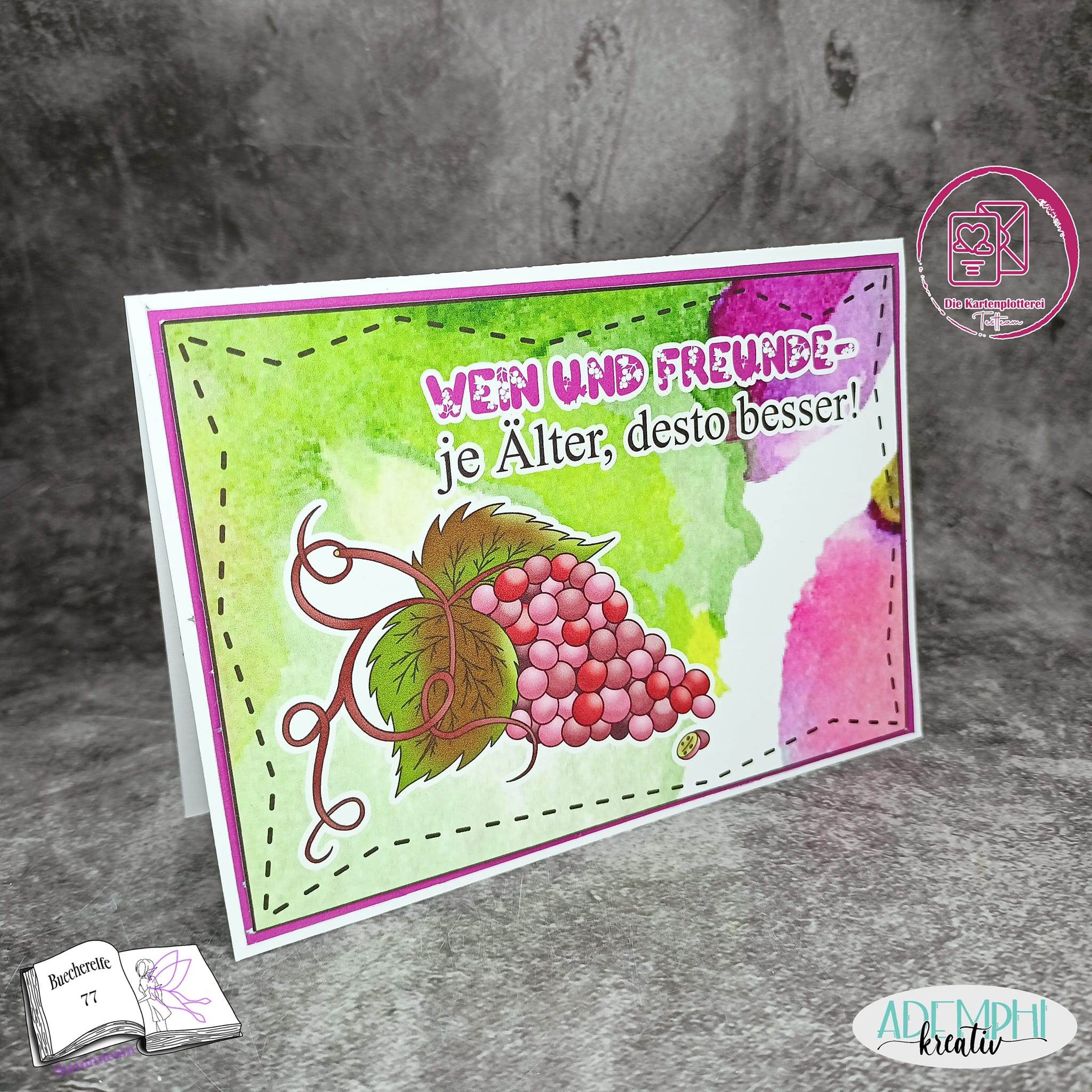 Plotterdatei Weintrauben Sublimation, Digistamp, Digipaper ! - Sewando