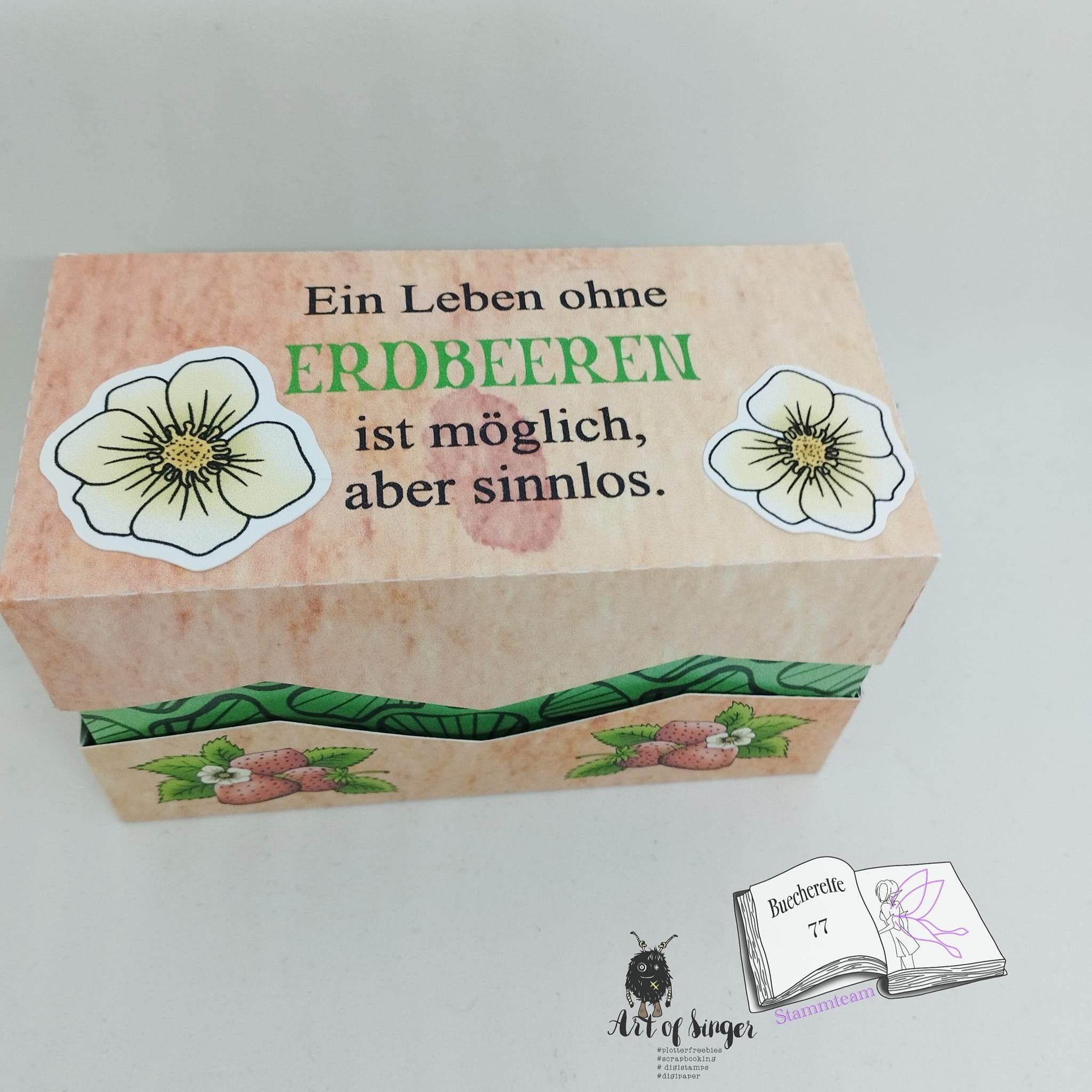 Digiset Erdbeere, Digistamp, Digipaper, Plotterdatei, Sublimation, Druck - Sewando