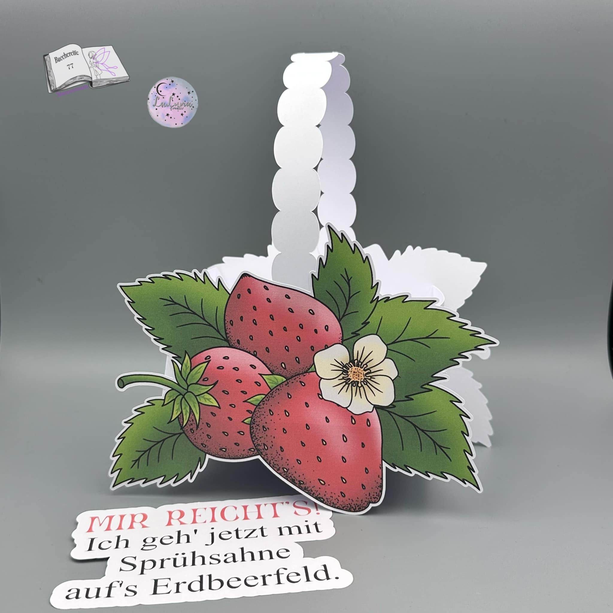 Digiset Erdbeere, Digistamp, Digipaper, Plotterdatei, Sublimation, Druck - Sewando