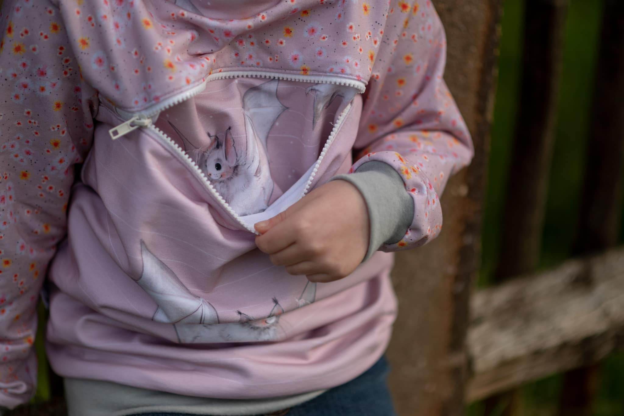 Mini Swoodie Troyer, Hoodie, Knopfpullover für 69cm-104cm Körpergröße - Sewando