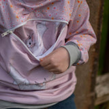 Mini Swoodie Troyer, Hoodie, Knopfpullover für 69cm-104cm Körpergröße - Sewando