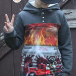 Big Swoodie Troyer, Hoodie, Knopfpullover für 105cm-140cm Körpergröße - Sewando