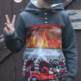 Big Swoodie Troyer, Hoodie, Knopfpullover für 105cm-140cm Körpergröße - Sewando