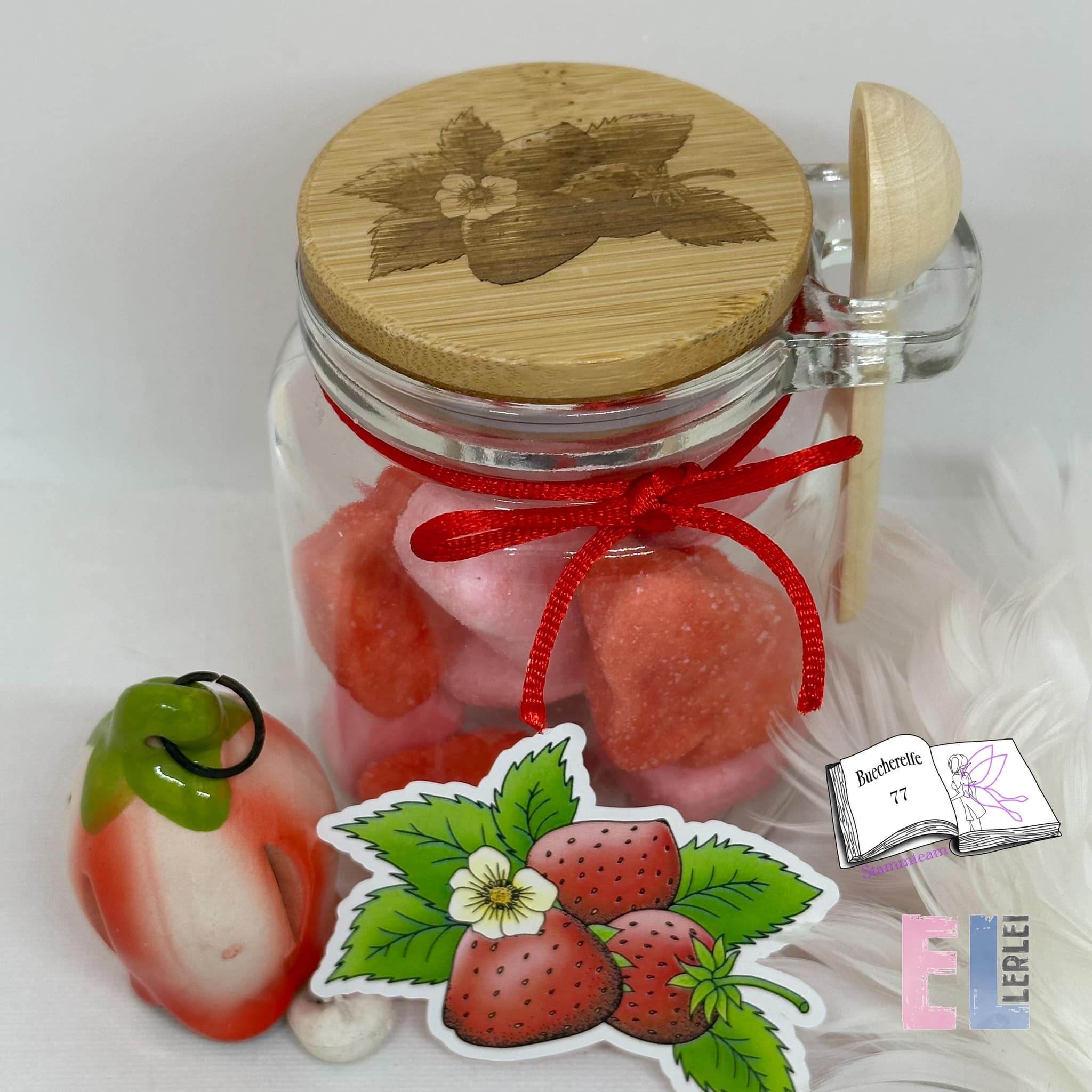 Digiset Erdbeere, Digistamp, Digipaper, Plotterdatei, Sublimation, Druck - Sewando