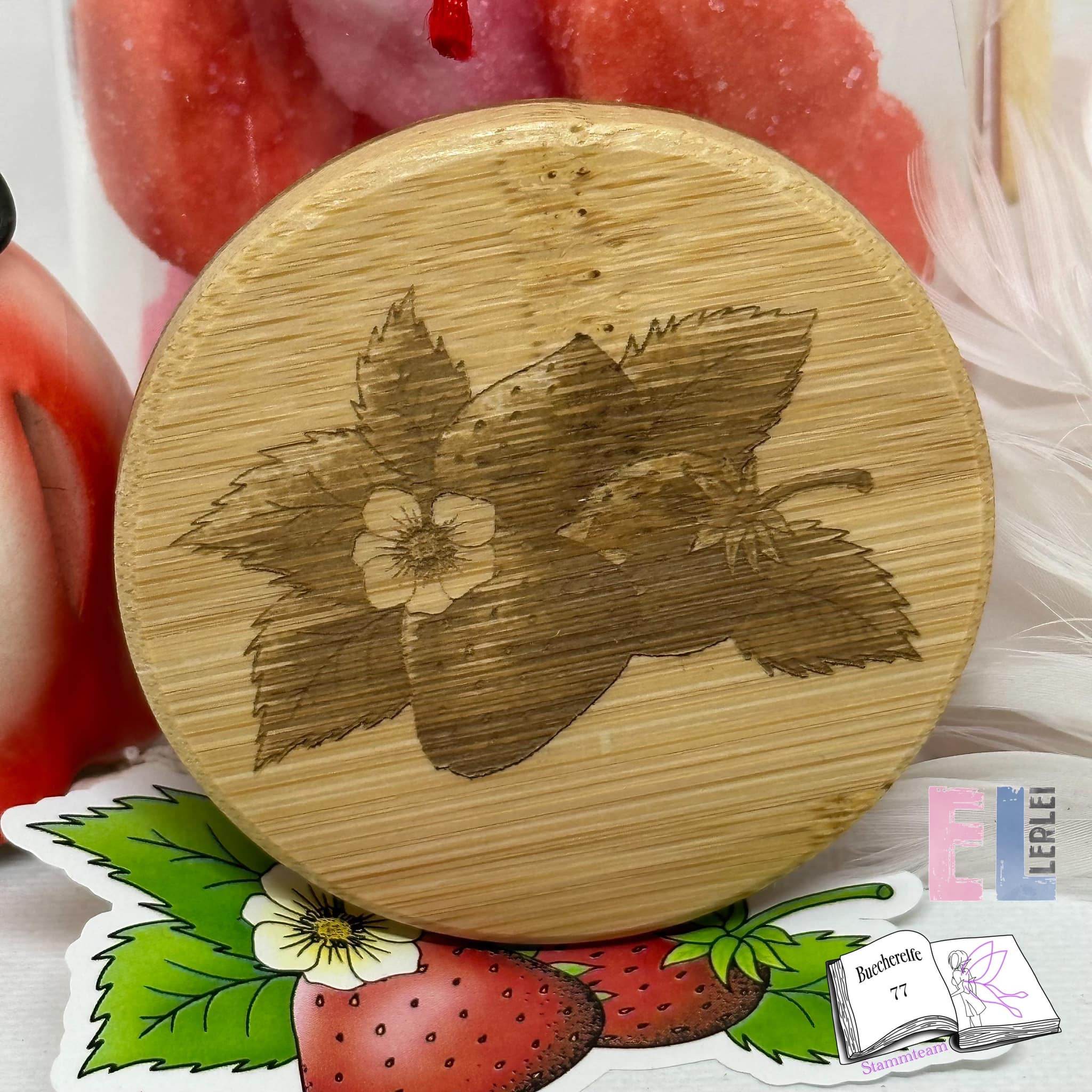 Digiset Erdbeere, Digistamp, Digipaper, Plotterdatei, Sublimation, Druck - Sewando