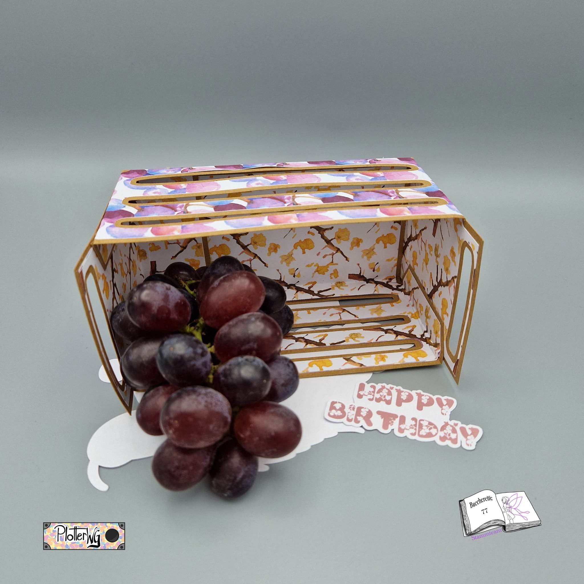 Digiset Weintrauben Plotten, Sublimation, Drucken, Digistamp, Digipaper ! - Sewando