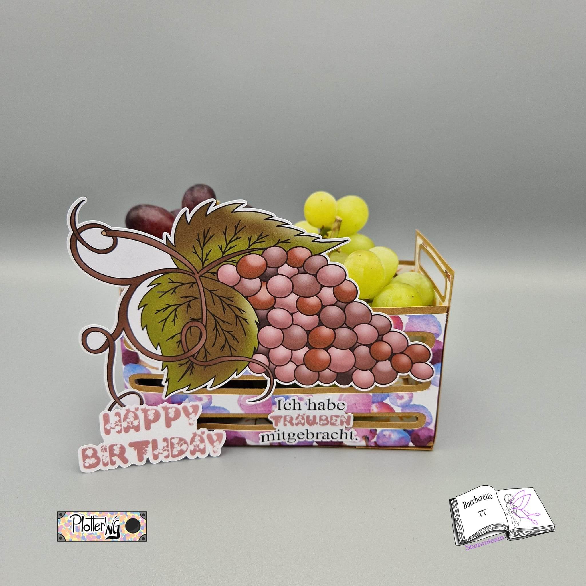 Digiset Weintrauben Plotten, Sublimation, Drucken, Digistamp, Digipaper ! - Sewando