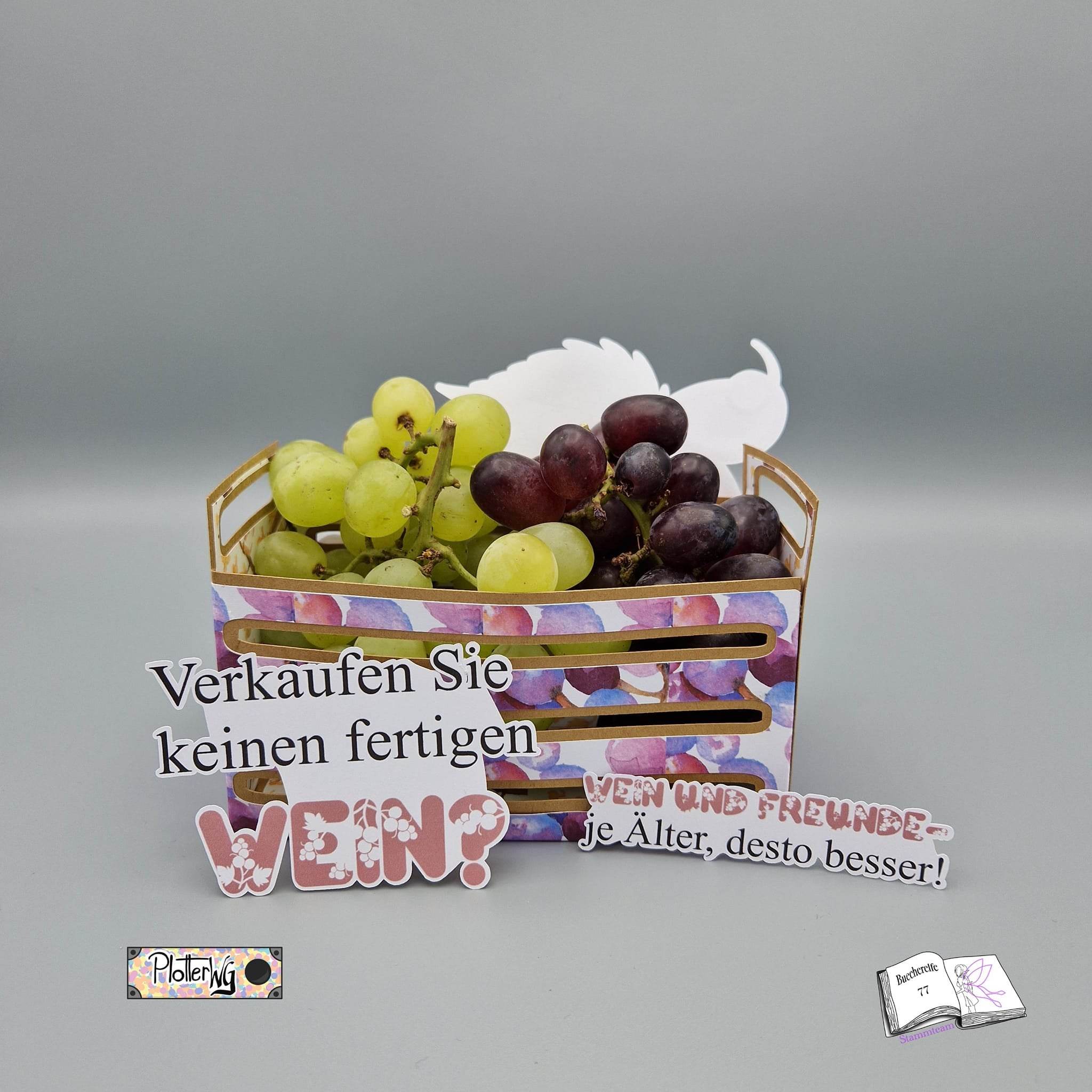 Digiset Weintrauben Plotten, Sublimation, Drucken, Digistamp, Digipaper ! - Sewando