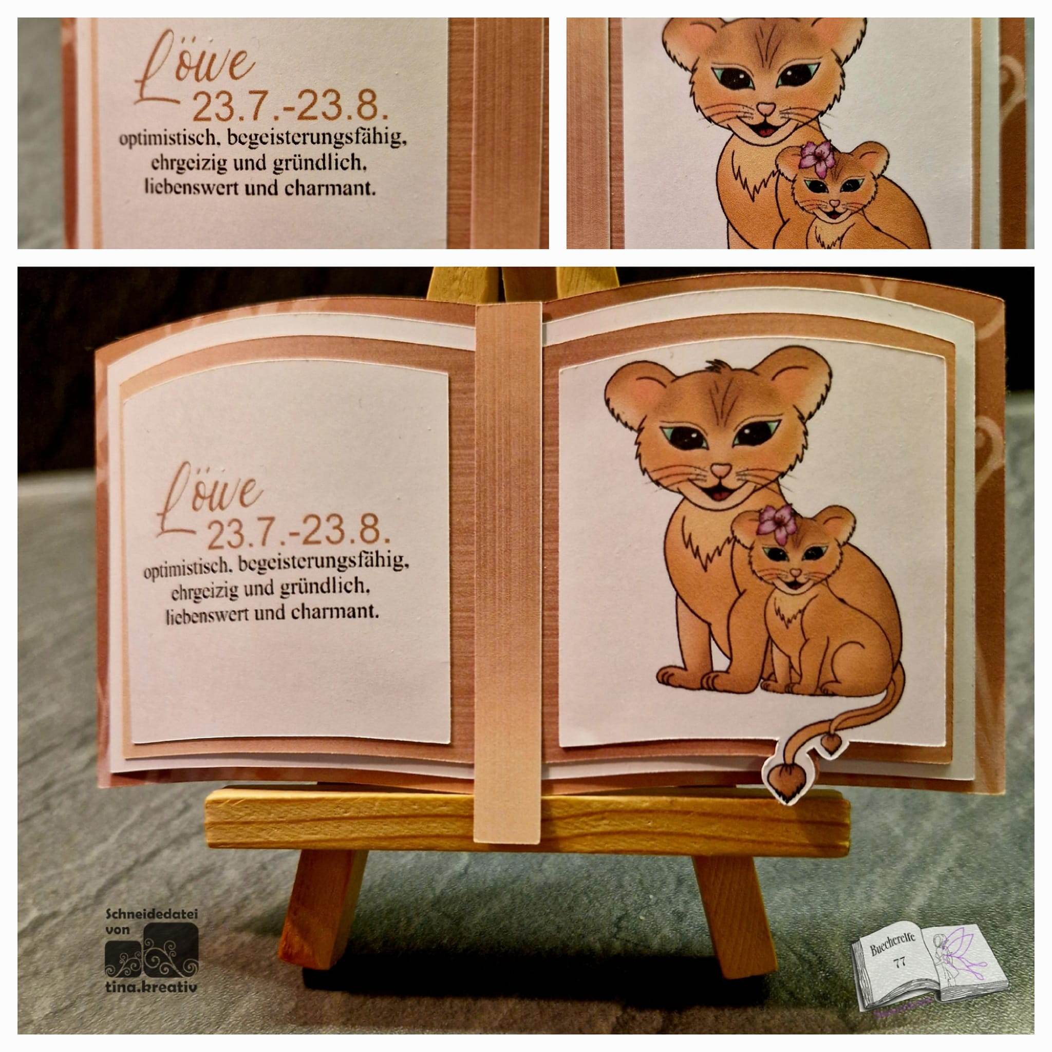 Digiset Löwe mit Gladiole Plotten, Sublimation, Drucken, Digistamp, Digipaper - Sewando