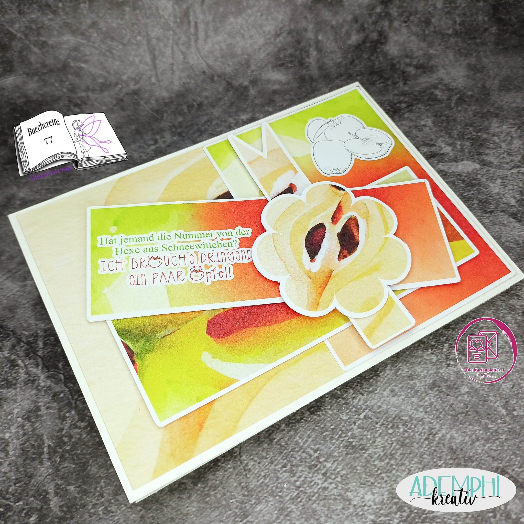 Digiset Äpfel, Digistamp, Digipaper, Plotterdatei, Sublimation, Druck - Sewando