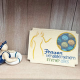 3x Stickdatei "Frauen" ITH mit Spruch