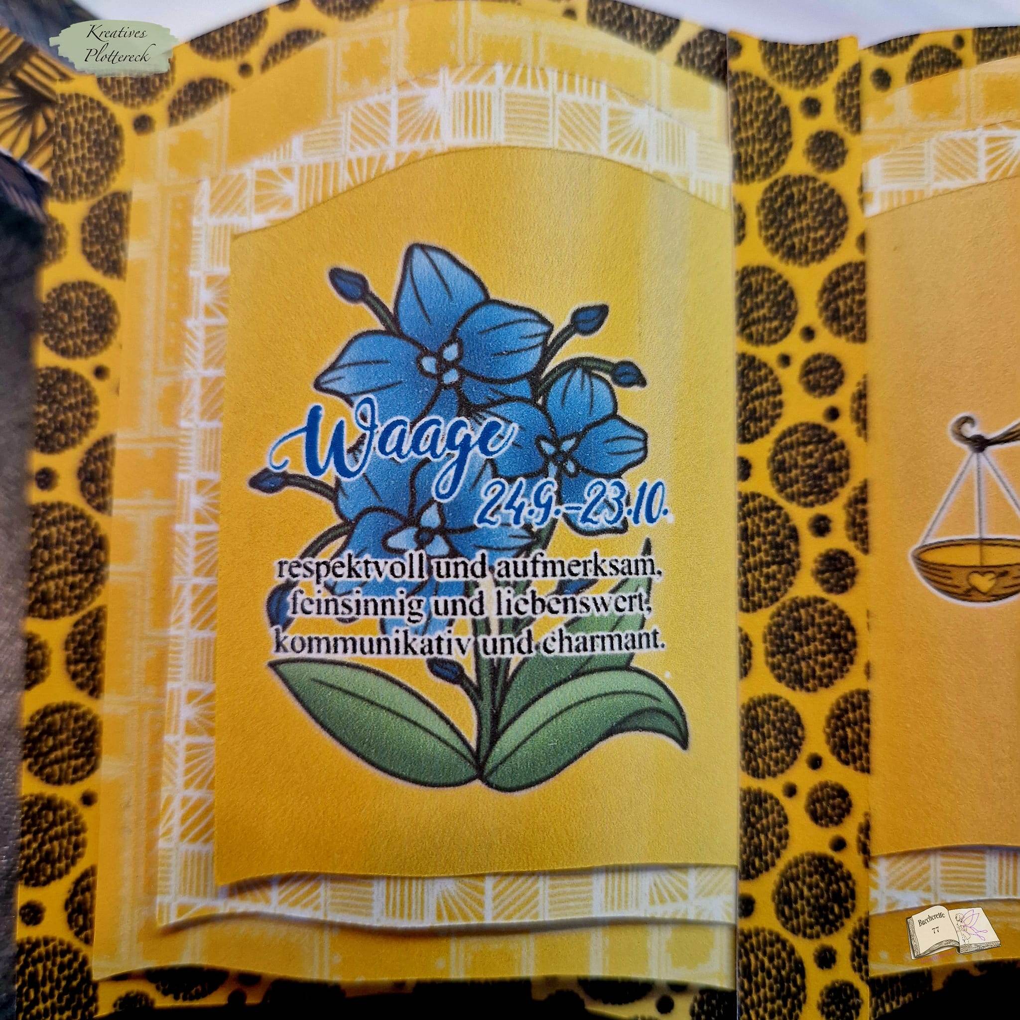 Plotterdatei Waage mit Orchidee Digiset, Sublimation, Druck, Basteln - Sewando