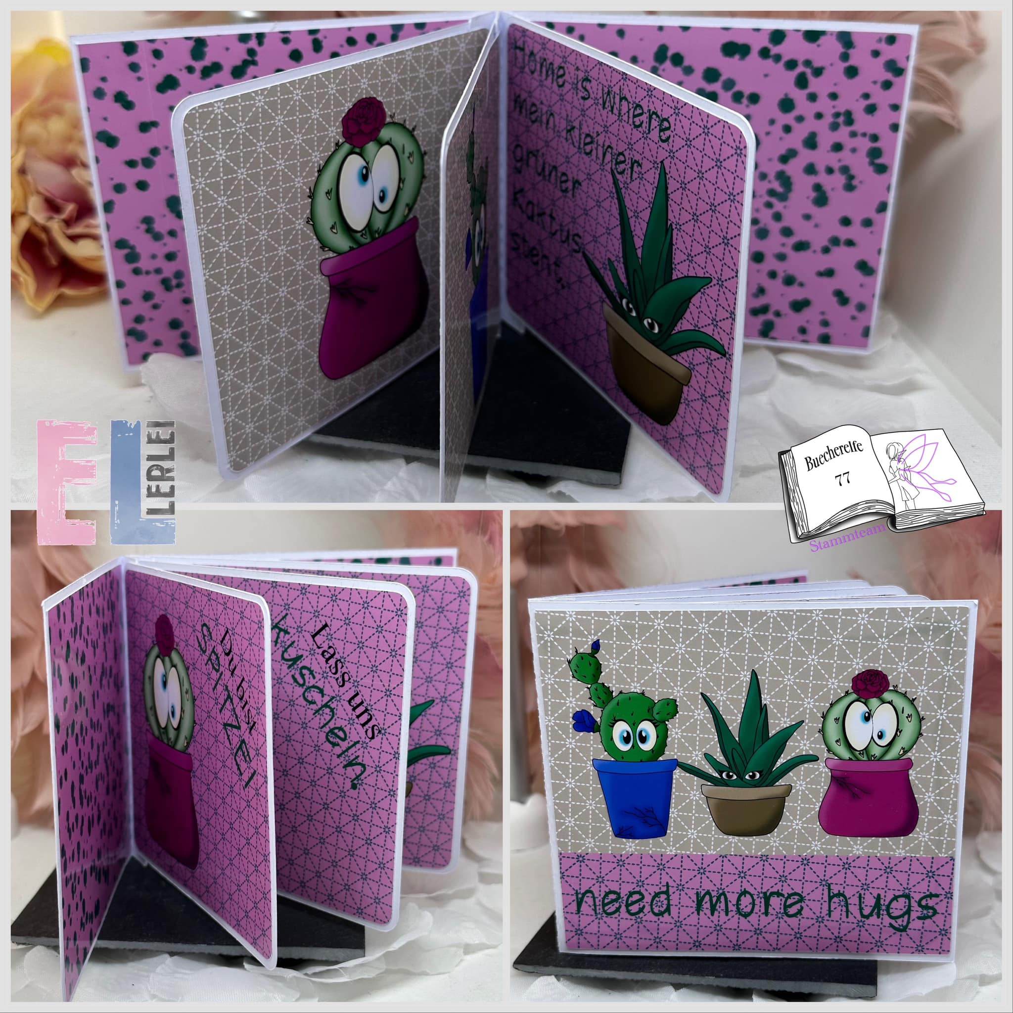 Digiset Kaktus Freunde Plotterdatei, Sublimation, Digistamp, Digipaper - Sewando