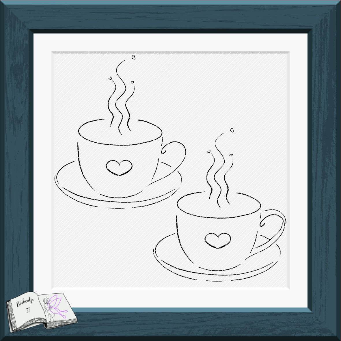 Digistamp Tasse Plotten, Plotterdatei, Sublimation, Drucken, ! - Sewando