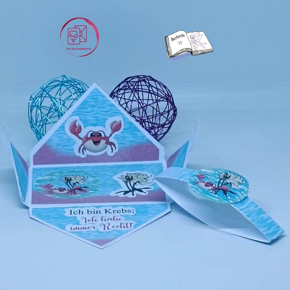 Digiset Karl der Krebs mit Rose Plotterdatei, Sublimation, Digistamp, Digipaper - Sewando
