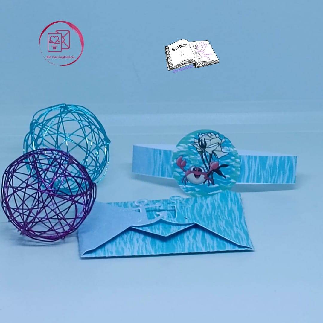 Digiset Karl der Krebs mit Rose Plotterdatei, Sublimation, Digistamp, Digipaper - Sewando