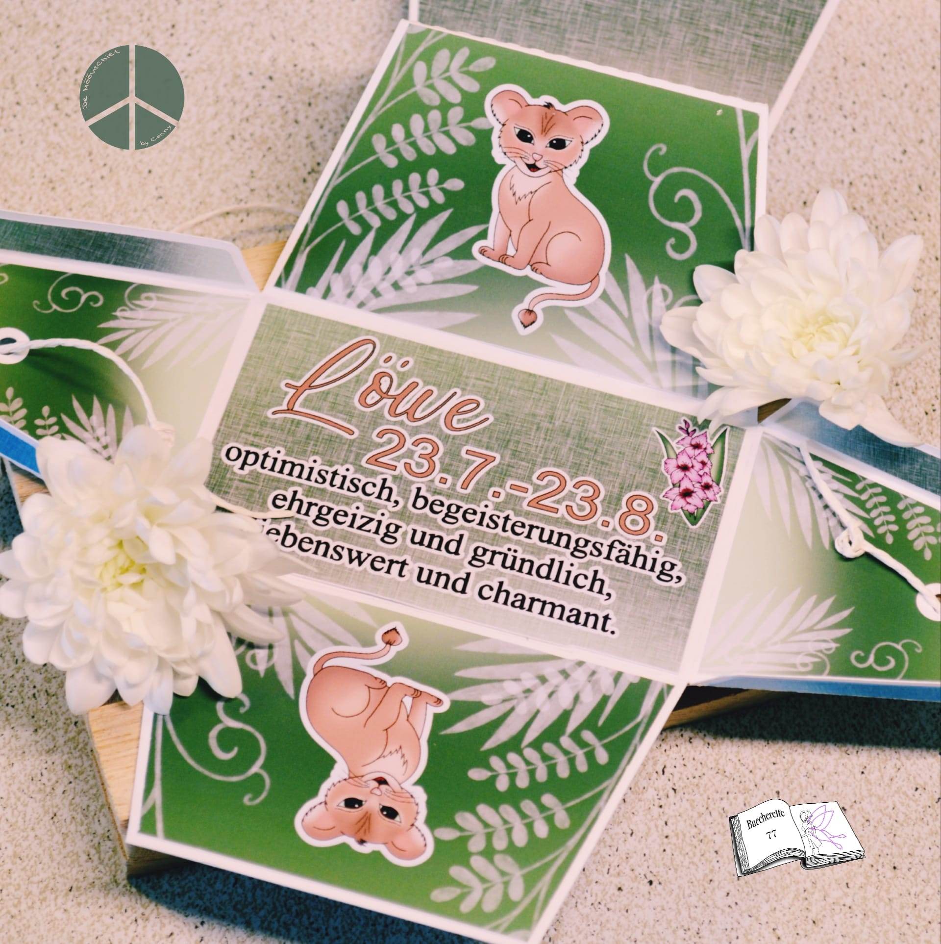 Digiset Löwe mit Gladiole Plotten, Sublimation, Drucken, Digistamp, Digipaper - Sewando