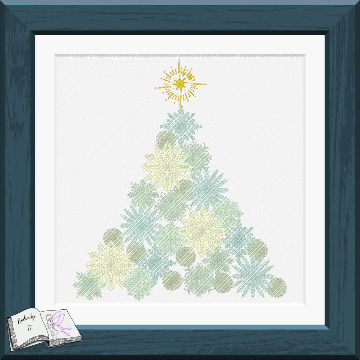Digistamp Weihnachtsbaum Schneeflocken Plotten, Sublimation, Drucken, Digistamp - Sewando
