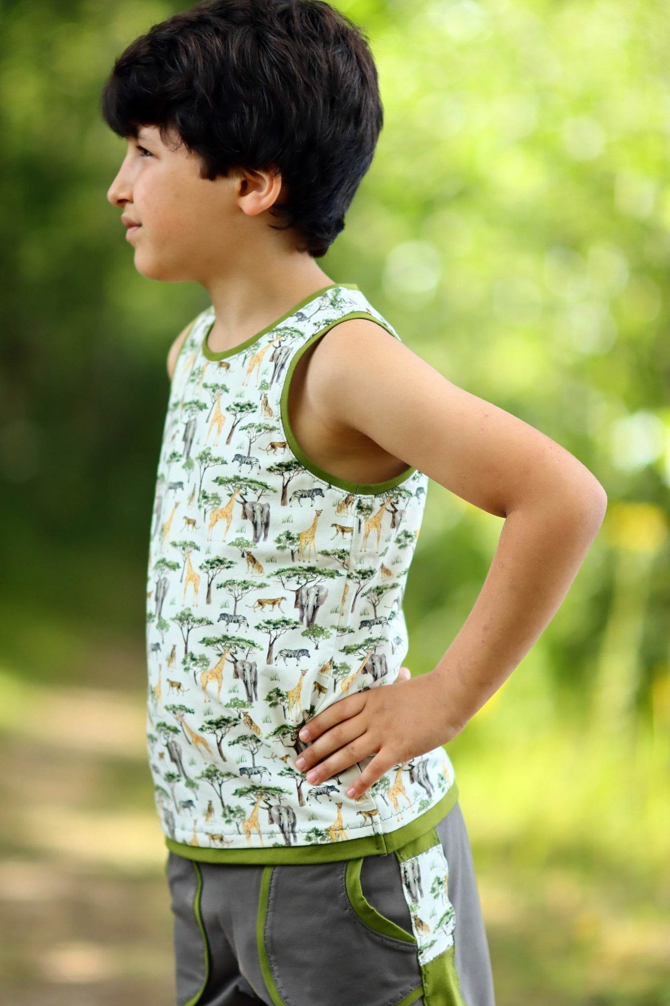 Schnittmuster Tankttop und Unterhemd Linus für Kinder Gr. 92-164 - Sewando