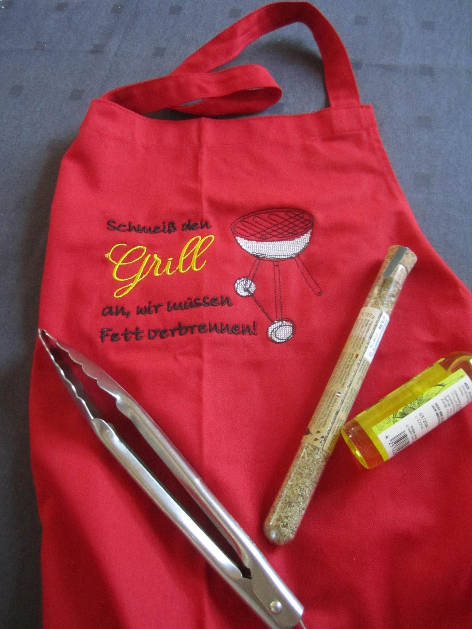 Stickdatei - Schmeiß den Grill an, wir müssen Fett verbrennen - Sewando