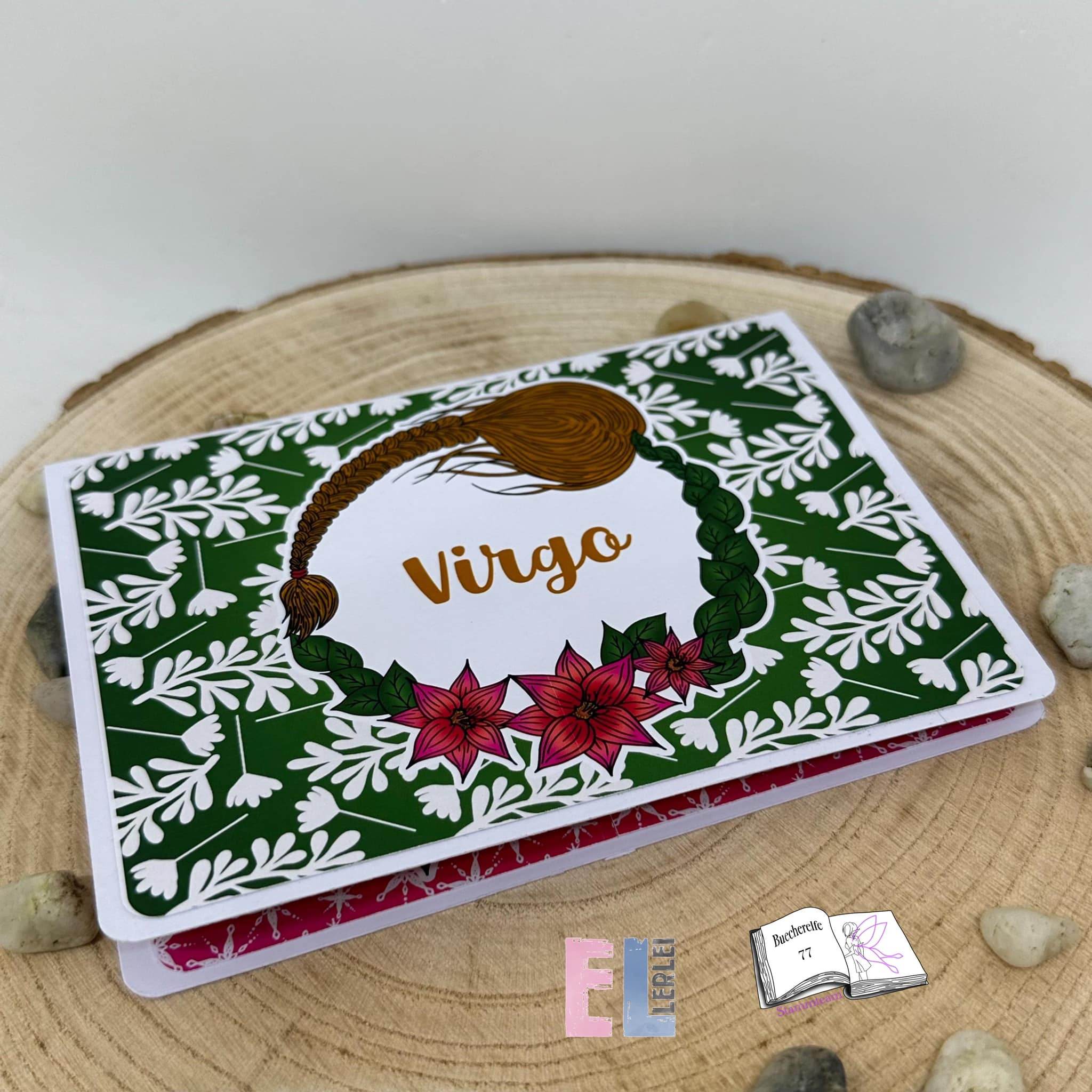 Digiset und Plotterdatei Jungfrau mit Dahlie, Sublimation, Druck, Basteln - Sewando