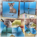 Digiset Löwe mit Gladiole Plotten, Sublimation, Drucken, Digistamp, Digipaper - Sewando